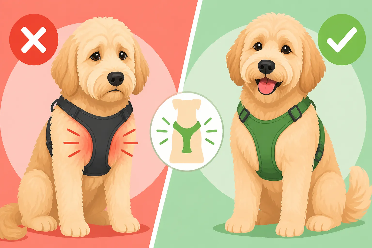 Whether a Harness Mats a Labradoodle's Chest