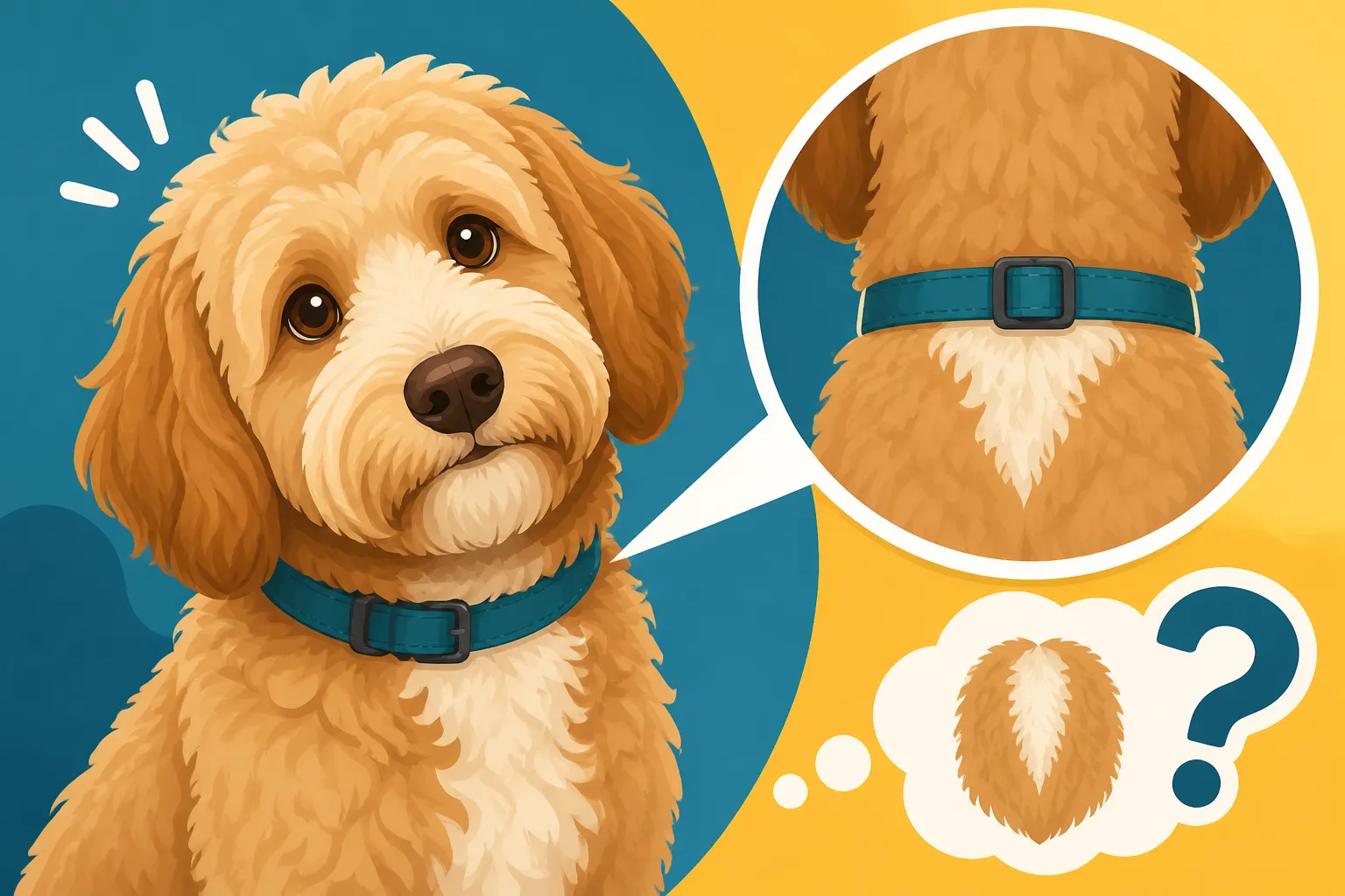 Whether a Collar Wears a Patch in a Labradoodle's Coat