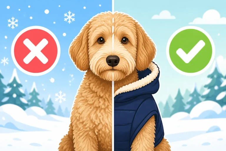Whether a Labradoodle Needs a Coat in Snow