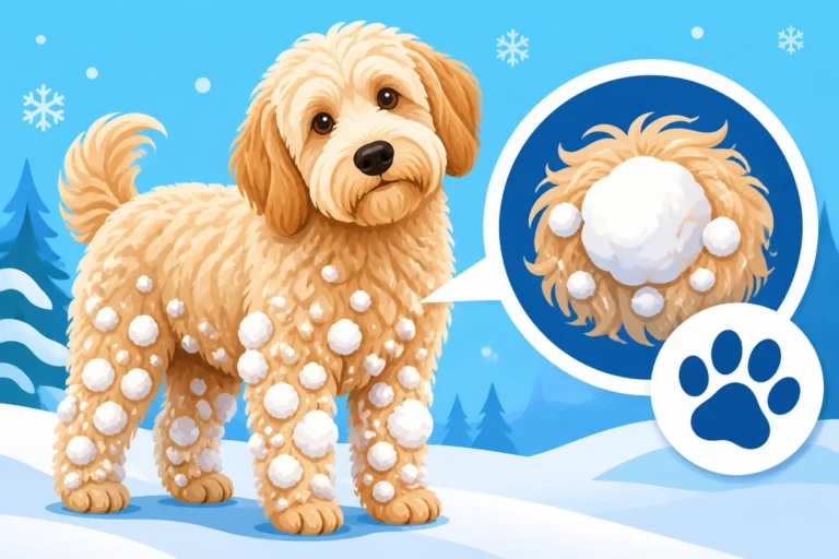 Whether Snowballs Form in a Labradoodle's Coat