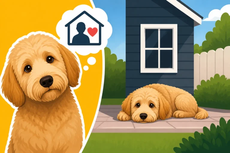 Whether a Labradoodle Settles Outside Alone