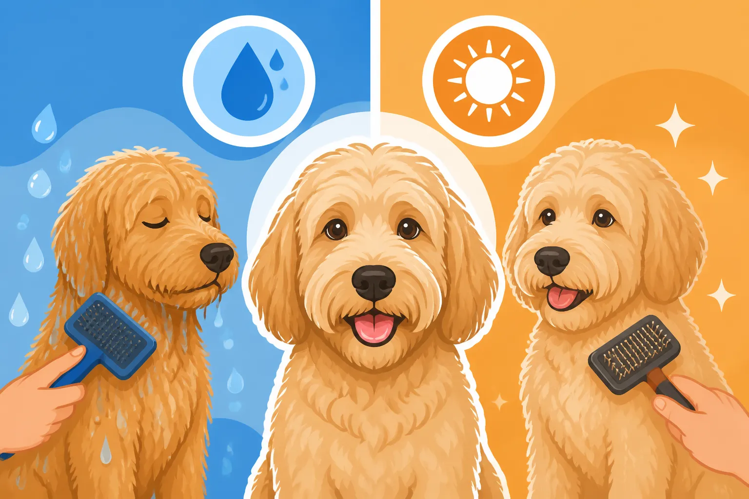 Whether a Labradoodle Should Be Brushed Wet or Dry